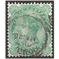 India 1886 SG97 4a6p Yellow-Green Fine Used . .. .