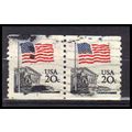 Used 1895 20c U.S. Flag Very Fine CNP Left 1 PA...