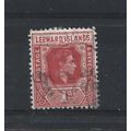 LeewardIslands.SG99 1d Scarlet.Variety Unchecke...