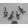 STERLING SILVER BIRTH STONE BOY/GIRL CHARM/PEND...