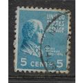 USA 1938 PRESIDENTIAL SERIES 5c LIGHT BLUE JAME...