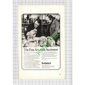 Sotheby's Auctioneers Advert - 1978 Cutting