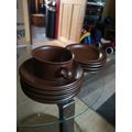 Part Tea Set Rustic Brown