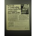 1966 DuPont Family-Pak Toothbrushes Ad - Raise $72 to $2,000 selling DuPont
