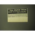 1958 The Music Man Play Ad - The music man should run at least a decade