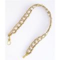 Bracelet clear rainbow & gold glass beads 8 inc...