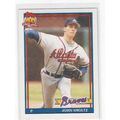 1991 Topps John Smoltz baseball card #157 – HOF...