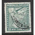 CHILE 1934 AIR 2p BLUE FOKKER SG245 FINE USED#