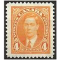 Canada 1937 SG360 4c Yellow Mounted Mint . .. .