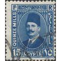 EGYPT, King Fouad, blue 1927, 15mill