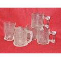 5 Flintstone Glasses Clear Texture RocDonalds U...