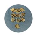Pack of 10 Gold Coloured Pentagram Pendant Char...