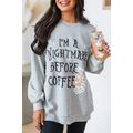 Gray I'M A NIGHTMARE BEFORE COFFEE Graphic Crew...