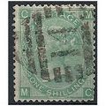1865 SG101 1/- Green Plate 4 Watermark Emblems ...