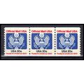 O135 20c Eagle Fine MNH Strip of 3 KA2022