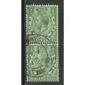 GB 1924 - 26 KGV 1/2d Pair Green Wmk 111 SG 418...