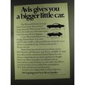 1972 Avis Rent-a-Car Ad - Gives You Bigger Little Car