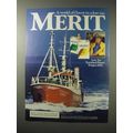 1984 Merit Cigarettes Ad - A World of Flavor in Low Tar
