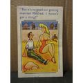 SAUCY SEASIDE POSTCARD 1963 pm humour Coastal C...