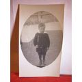 YOUNG LAD IN A 'TUNIC' antique photograph postc...
