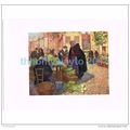 VEGETABLE MARKET, BRUGES, BELGIUM, BOOK ILLUSTR...