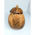 Vintage Hawaii Coconut Monkey Coin Bank - 7" ta...