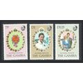 Gambia Royal Wedding 3v 1981 MNH SG#454-456 MI#...