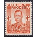 Southern Rhodesia KGVI 1937 4d Red-Orange SG43 ...