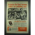 1949 Du Pont No. 7 Polish Ad - Du Pont formula makes car polishing easy
