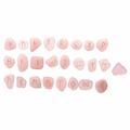 Bag of 24 Rose Quartz Rune Stones In Black Pouch