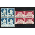 Luxembourg Classified Monuments 2v Blocks of 4 ...
