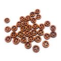 9mm Brown Wooden Buttons 4-Holes Coat Baby Card...