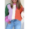 Desert Gold Color Block Textured Knit Drop Shou...