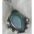 Green glass pendant PHM77