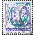 YUGOSLAVIA, Telephone callbox, violet 1988, 100...