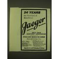 1902 Jaeger Underwear Ad - 24 years the standar...