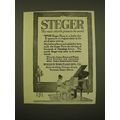 1918 Steger Piano Ad - the most valuable piano ...
