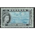 Bahamas 1954 Definitive Issue 6d Light Blue and...