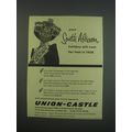 1957 Union-Castle Cruise Ad - Your South African holiday will cost far less