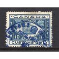 Canada - 10c Blue Customs Duty Stamp, Used