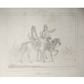 1840 Russia - Tataros a Caballo - engraving. El...