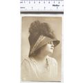 1912 postcard Woman in Fancy Hat
