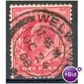 GB stamps 1902-10 KEV11 - 1d SG219 Welwyn 1