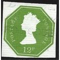1970's Cutout 12p Green - fine used (o)