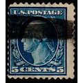 USA 1908 Personalities Washington 5c Used Stamp..