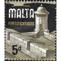 MALTA, Fortifications, black 1970, 5d