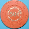 Napa Valley. 50¢ Casino Chip. American Valley, ...