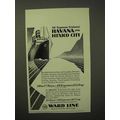 1929 Ward Line Cruise Ad - All Expense Havana, Mexico City