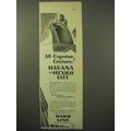 1929 Ward Line Cruise Ad - Havana, Mexico City