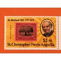 St Kitts 1979 Rowland Hill $2.50 1923 £1 Colony...